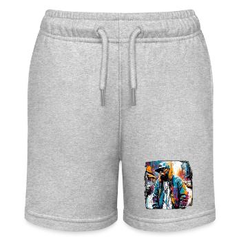 Rapper / Hip Hop / Song / Cool / Rhymes / Beat - Stanley/Stella MINI BOLTER Organic Teen Jogging Shorts - heather grey - Front