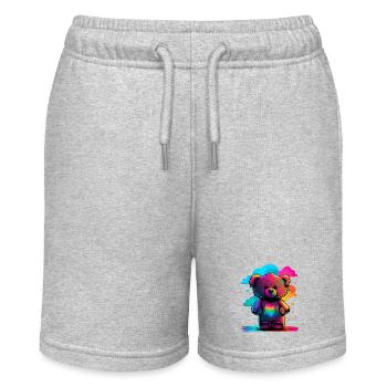 Teddy Bear - Stanley/Stella MINI BOLTER Organic Teen Jogging Shorts - heather grey - Front