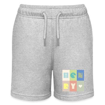 Henry Name Baby Boy Colorful - Stanley/Stella MINI BOLTER Organic Teen Jogging Shorts - heather grey - Front