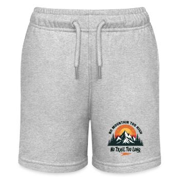 Kein Berg zu hoch, kein Weg zu lang - Abenteuer - Stanley/Stella Teenager Bio-Joggingshorts MINI BOLTER - Grau meliert - Vorne