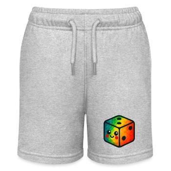 WPAP Polygon Kawaii Stil Baby Spielzeug Würfel - Stanley/Stella Teenager Bio-Joggingshorts MINI BOLTER - Grau meliert - Vorne
