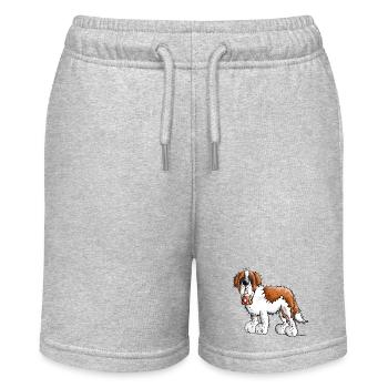 Der Bernhardiner - Stanley/Stella Teenager Bio-Joggingshorts MINI BOLTER - Grau meliert - Vorne