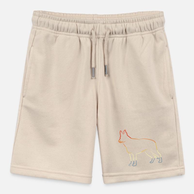 German Shepherd Drawing Stanley/Stella MINI BOLTER Organic Teen Jogging Shorts