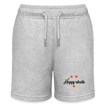 RUHESTAND. RUHESTAND. PENSIONIERT. GLÜCKLICHER RUHESTAND - Stanley/Stella Teenager Bio-Joggingshorts MINI BOLTER - Grau meliert - Vorne