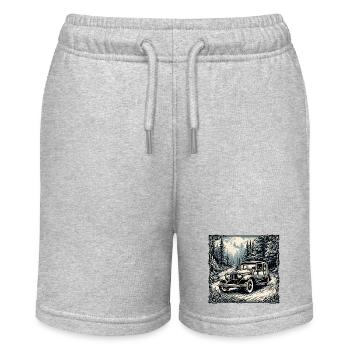 Car / Vehicle / Passenger Car / Mobile / Old Timer / Driving - Stanley/Stella MINI BOLTER Organic Teen Jogging Shorts - heather grey - Front