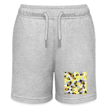 The Bees (Watercolor) - Stanley/Stella MINI BOLTER Organic Teen Jogging Shorts - heather grey - Front