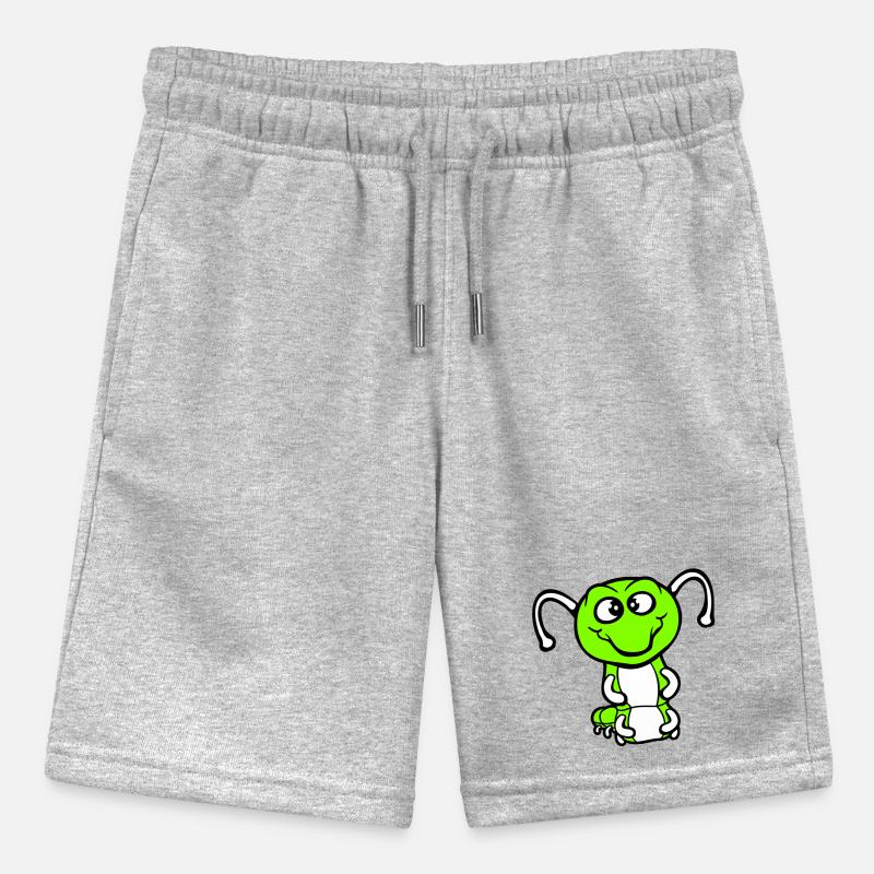 Raupe Freundlich süß lieb lächelt glücklich Comic Stanley/Stella Teenager Bio-Joggingshorts MINI BOLTER