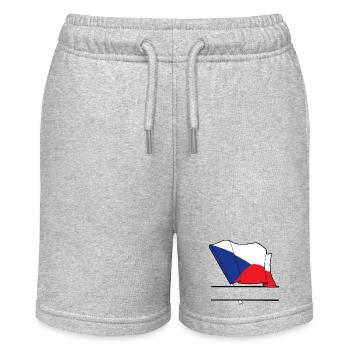 TSCHECHISCHE REPUBLIK – Personalisierte Flagge - Stanley/Stella Teenager Bio-Joggingshorts MINI BOLTER - Grau meliert - Vorne