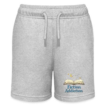 Fiktionssucht, offenes Buch - Stanley/Stella Teenager Bio-Joggingshorts MINI BOLTER - Grau meliert - Vorne