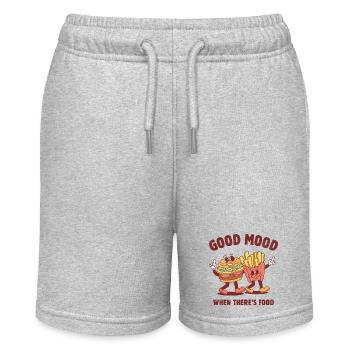 Good Mood When There's Food - Stanley/Stella MINI BOLTER Organic Teen Jogging Shorts - heather grey - Front