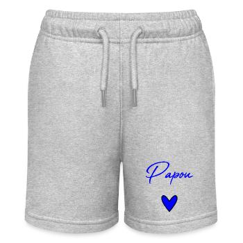 PAPA. VATERTAG. FROHER VATERTAG. ALLES GUTE ZUM GEBURTSTAG. - Stanley/Stella Teenager Bio-Joggingshorts MINI BOLTER - Grau meliert - Vorne