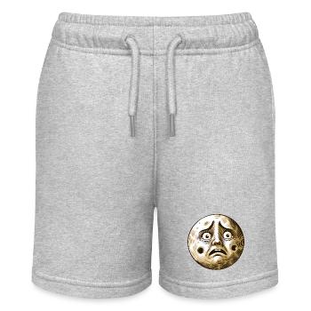 Schreckhafter Mond - Stanley/Stella Teenager Bio-Joggingshorts MINI BOLTER - Grau meliert - Vorne