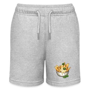 Nachos mit Käse Dip und Jalapenos :) - Stanley/Stella Teenager Bio-Joggingshorts MINI BOLTER - Grau meliert - Vorne