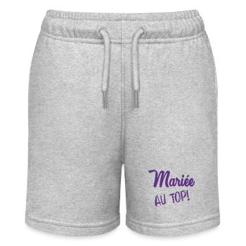 HOCHZEIT. ZUKÜNFTIGE BRAUT. Junggesellinnenabschied - Stanley/Stella Teenager Bio-Joggingshorts MINI BOLTER - Grau meliert - Vorne