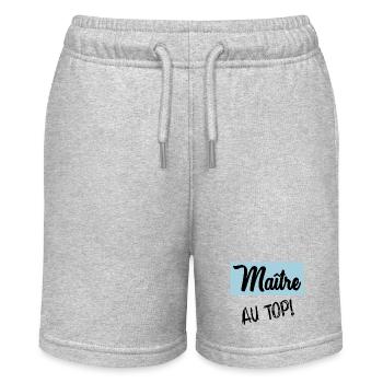 MEISTER. VIELEN DANK. DANKE, MEISTER. MEISTER. MEISTER-GESCHENK - Stanley/Stella Teenager Bio-Joggingshorts MINI BOLTER - Grau meliert - Vorne