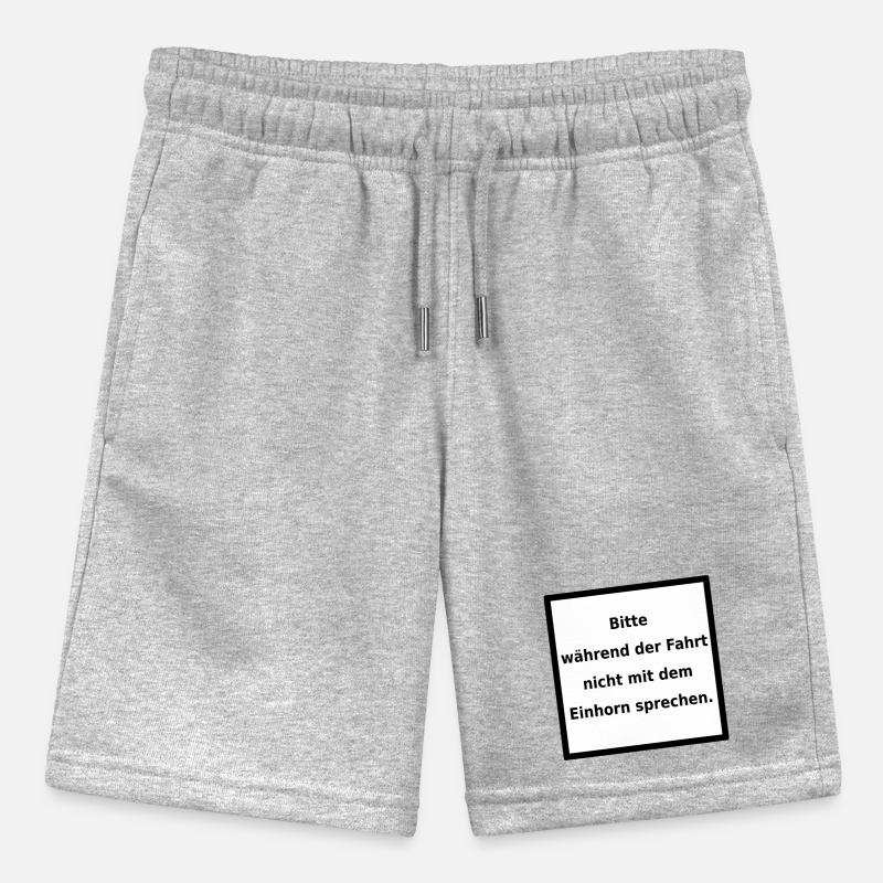 Warnhinweis: Einhorn. (black/white) Stanley/Stella Teenager Bio-Joggingshorts MINI BOLTER