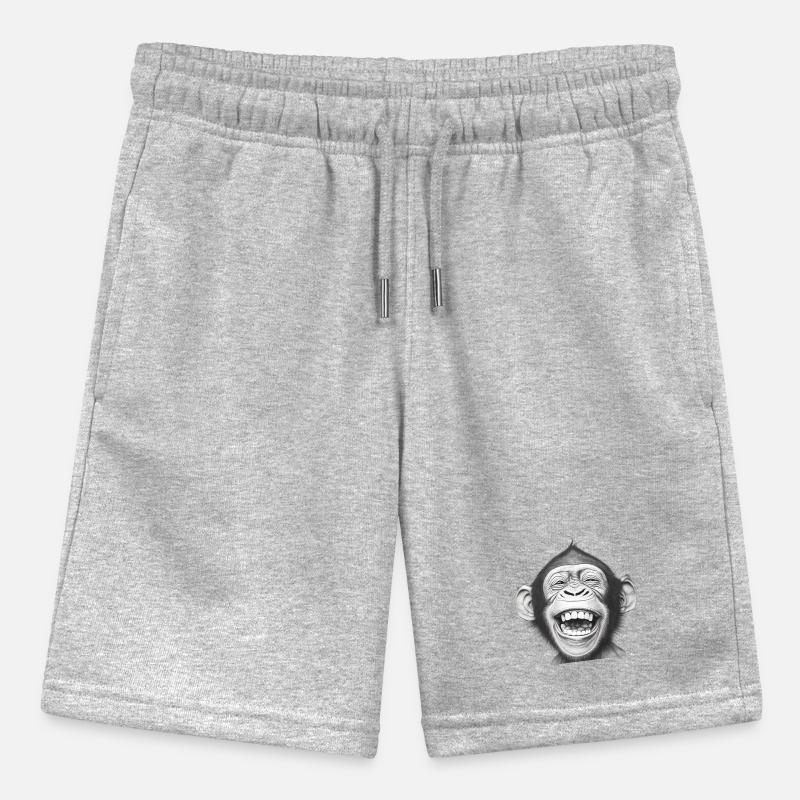 Lachender Affe Schwarzweiß Stanley/Stella Teenager Bio-Joggingshorts MINI BOLTER