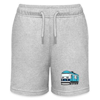 Locomotive, train, railway - Stanley/Stella MINI BOLTER Organic Teen Jogging Shorts - heather grey - Front