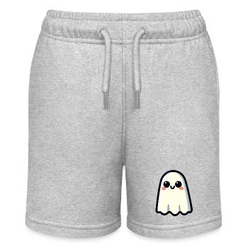 Ghoulishly Cute: The Friendly Phantom - Stanley/Stella MINI BOLTER Organic Teen Jogging Shorts - heather grey - Front