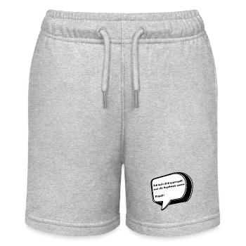 Valentine's Day Saying in a Speech Bubble - Stanley/Stella MINI BOLTER Organic Teen Jogging Shorts - heather grey - Front