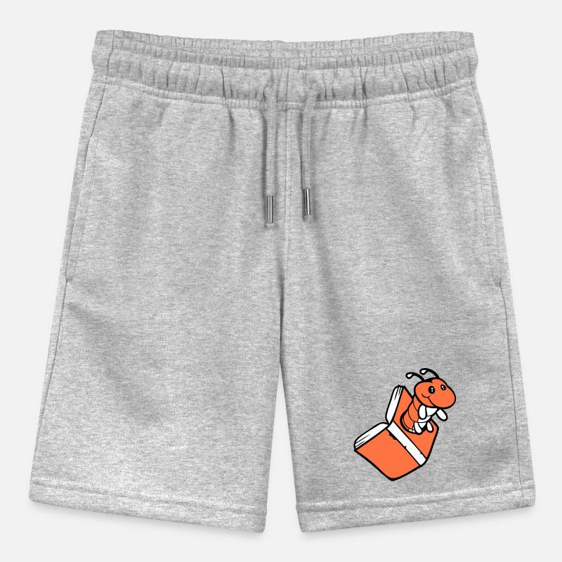 bookworm caterpillar nerd book hole geek worm read Stanley/Stella MINI BOLTER Organic Teen Jogging Shorts
