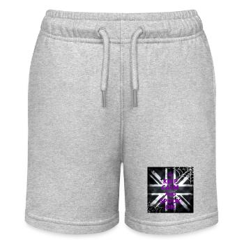 Keep Calm Spook Purple - Stanley/Stella MINI BOLTER Organic Teen Jogging Shorts - heather grey - Front