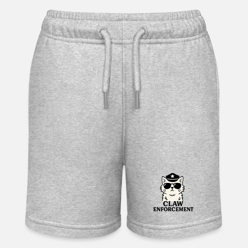 Claw Enforcement - Chemise de chat drôle - Short bio MINI BOLTER Stanley/Stella Ado - gris chiné