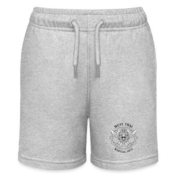 Drachenkopf Muay Thai Emblem - Stanley/Stella Teenager Bio-Joggingshorts MINI BOLTER - Grau meliert - Vorne