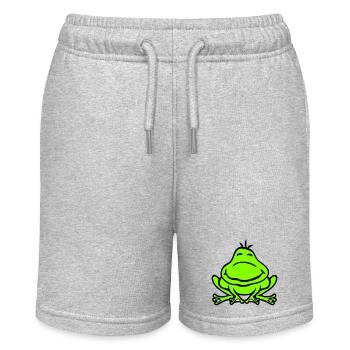 Frog Toad Smiles Funny Comic Happy Cute - Stanley/Stella MINI BOLTER Organic Teen Jogging Shorts - heather grey - Front