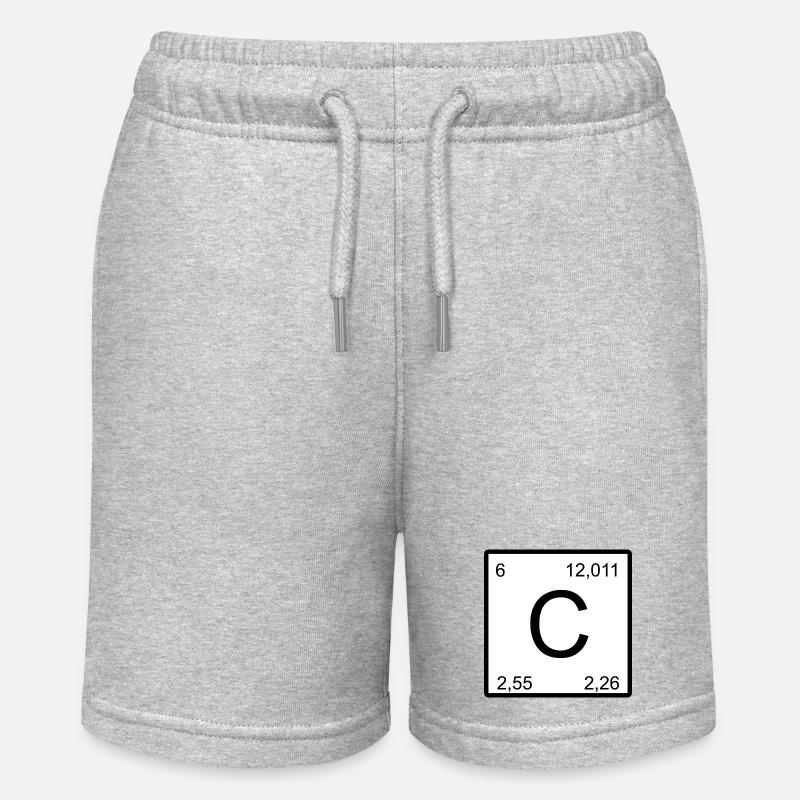 Symbole carbone C - Short bio MINI BOLTER Stanley/Stella Ado - gris chiné