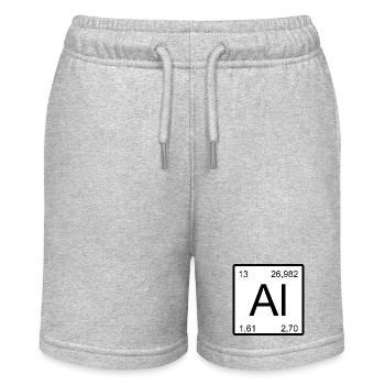 AI Aluminum Periodic Table Style Design - Stanley/Stella MINI BOLTER Organic Teen Jogging Shorts - heather grey - Front