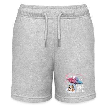 Love of Dogs Space Universe Science Fiction - Stanley/Stella MINI BOLTER Organic Teen Jogging Shorts - heather grey - Front