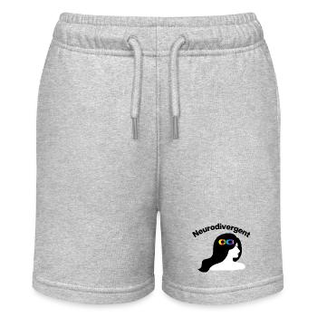 NEURODIVERGENT BRAIN POWER! Neurodivergence, ADHD - Stanley/Stella MINI BOLTER Organic Teen Jogging Shorts - heather grey - Front
