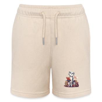 Lernbiber mit Büchern - Stanley/Stella Teenager Bio-Joggingshorts MINI BOLTER - Natur - Vorne