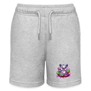 Candy Monster Cupcake Parade - Stanley/Stella MINI BOLTER Organic Teen Jogging Shorts - heather grey - Front