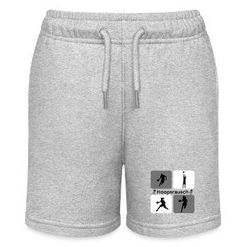 Basketball Silhouetten Dynamik - Stanley/Stella Teenager Bio-Joggingshorts MINI BOLTER - Grau meliert - Vorne