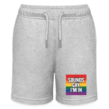 Ça a l’air gay, je suis dedans - T-shirt de la fierté - Short bio MINI BOLTER Stanley/Stella Ado - gris chiné - Devant