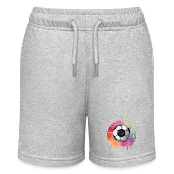 Fußball Ball - Stanley/Stella Teenager Bio-Joggingshorts MINI BOLTER - Grau meliert - Vorne