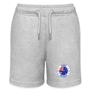 Cairns Australia Emblem-Abzeichen - Stanley/Stella Teenager Bio-Joggingshorts MINI BOLTER - Grau meliert - Vorne