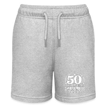 50 Halbjahrhundert Null Stress - Stanley/Stella Teenager Bio-Joggingshorts MINI BOLTER - Grau meliert - Vorne