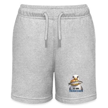 Ich mag Fischbrötchen - Stanley/Stella Teenager Bio-Joggingshorts MINI BOLTER - Grau meliert - Vorne