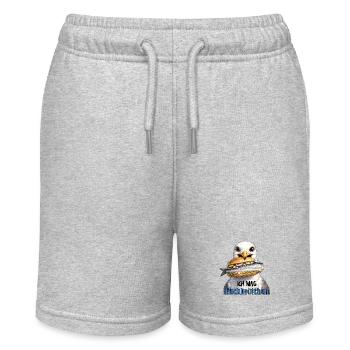 Fischbrötchen Möwe Humor - Stanley/Stella Teenager Bio-Joggingshorts MINI BOLTER - Grau meliert - Vorne