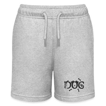 Hund mit Hund (Schwarz) - Stanley/Stella Teenager Bio-Joggingshorts MINI BOLTER - Grau meliert - Vorne