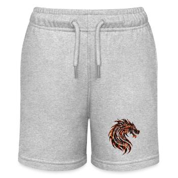 Fantasy Dragon Anime Dragon Head Mythical reptile - Stanley/Stella MINI BOLTER Organic Teen Jogging Shorts - heather grey - Front