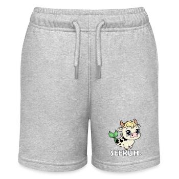 Lustige Seekuh - Stanley/Stella Teenager Bio-Joggingshorts MINI BOLTER - Grau meliert - Vorne