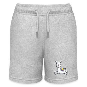 Fluffy woolly llama - Stanley/Stella MINI BOLTER Organic Teen Jogging Shorts - heather grey - Front