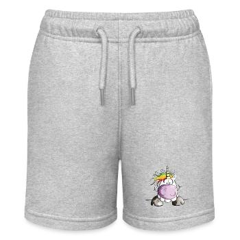 Fluffy Rainbow Unicorn - Stanley/Stella MINI BOLTER Organic Teen Jogging Shorts - heather grey - Front