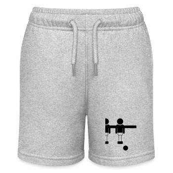 Retro Tischfussball Kicker Design - Goal Getter - Stanley/Stella Teenager Bio-Joggingshorts MINI BOLTER - Grau meliert - Vorne