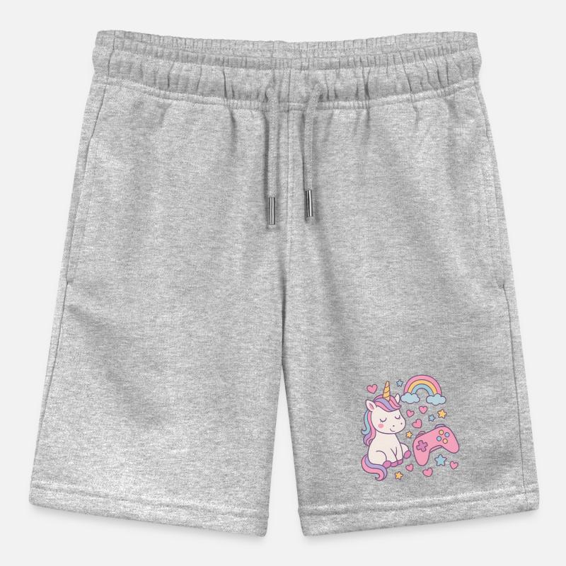 Super süßes Einhorn mit Gaming-Feeling Stanley/Stella Teenager Bio-Joggingshorts MINI BOLTER