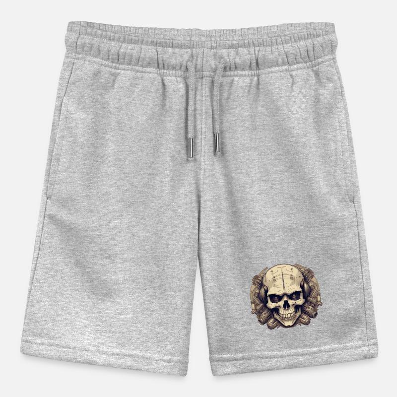 Bionic Skull - Comic Style Logo Stanley/Stella MINI BOLTER Organic Teen Jogging Shorts